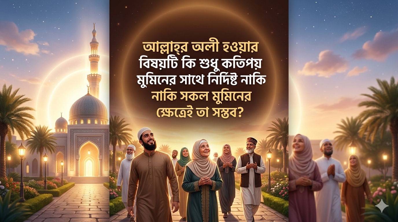 আল্লাহ্র অলী হওয়ার বিষয়টি কি শুধু কতিপয় মুমিনের সাথে নির্দিষ্ট নাকি সকল মুমিনের ক্ষেত্রেই তা সম্ভব?